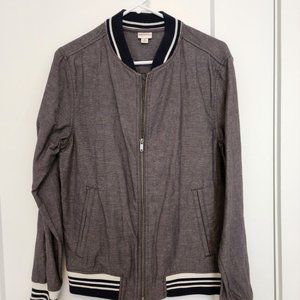 Merona Gray Zip Up Bomber Jacket (like new)